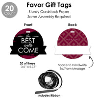 Maroon Grad - Best is Yet to Come - Burgundy Graduation Party Favors and Cupcake Kit - Fabulous Favor Party Pack - 100 Pieces