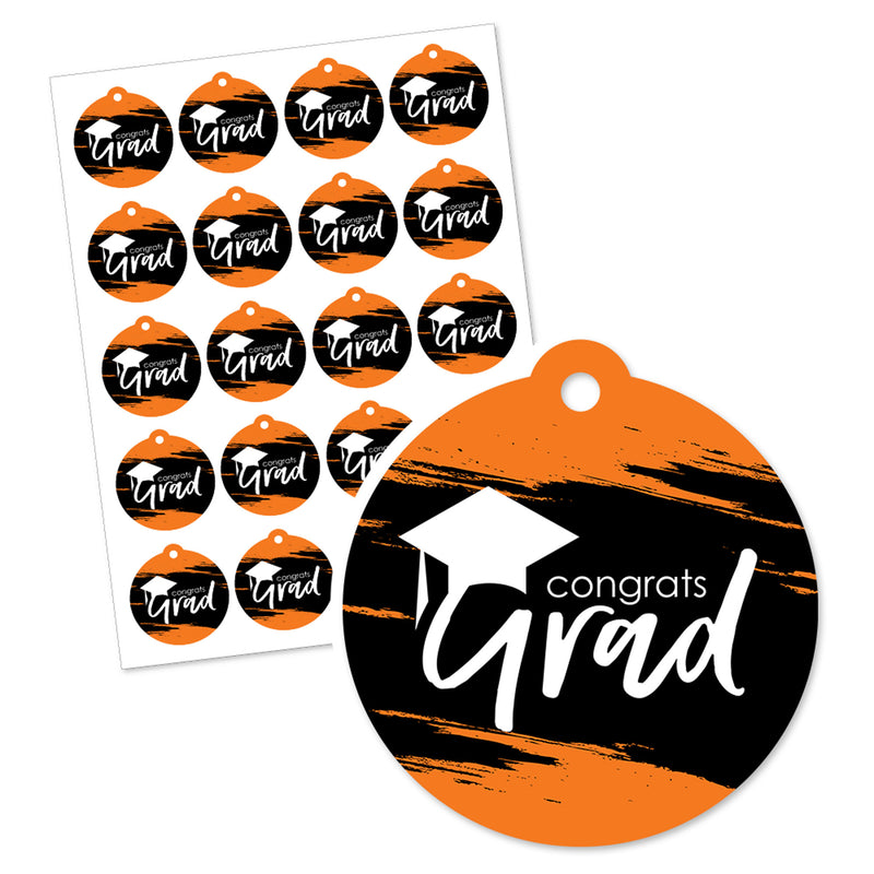 Orange Grad - Best is Yet to Come - Orange Graduation Party Favor Gift Tags (Set of 20)