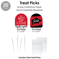 Red Grad - Best is Yet to Come - Red Graduation Party Favors and Cupcake Kit - Fabulous Favor Party Pack - 100 Pieces