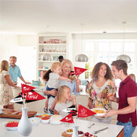 Red Grad Pennant Flags - 20 Ct