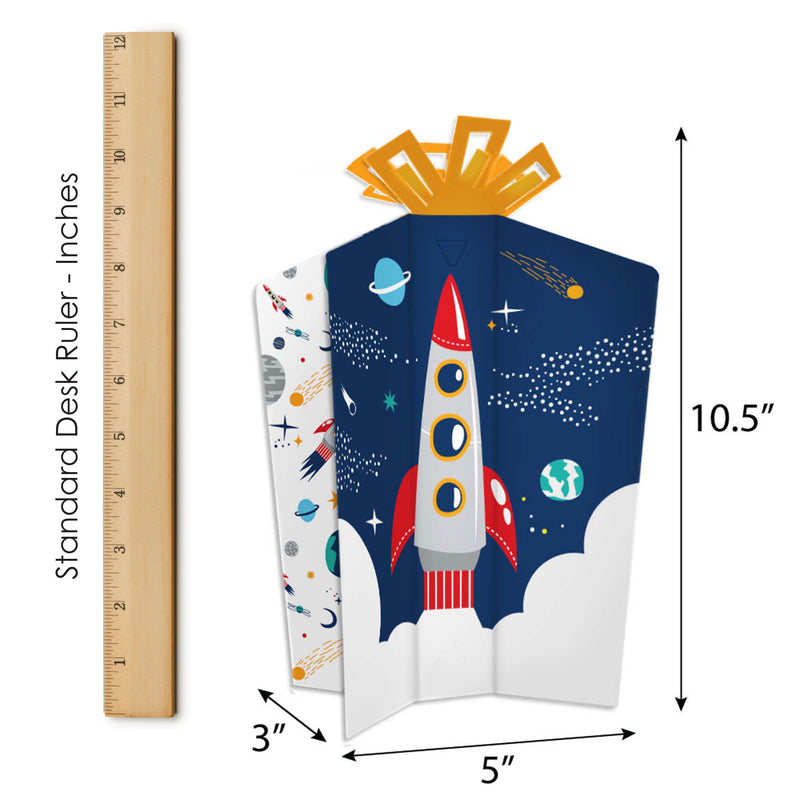 Blast Off to Outer Space - Rocket Ship Baby Shower or Birthday Party Decor and Confetti - Terrific Table Centerpiece Kit - Set of 30
