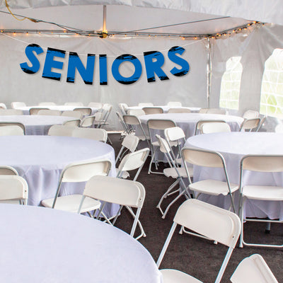 Blue Senior Night - High School Sports and Graduation Party Decorations - Seniors - Outdoor Letter Banner