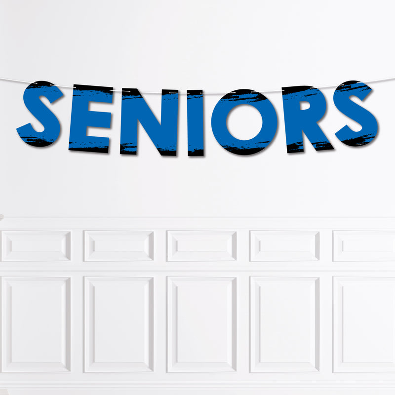 Blue Senior Night - High School Sports and Graduation Party Decorations - Seniors - Outdoor Letter Banner