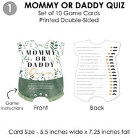 Boho Botanical Baby - 4 Greenery Baby Shower Games - 10 Cards Each - Gamerific Bundle