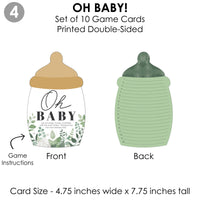 Boho Botanical Baby - 4 Greenery Baby Shower Games - 10 Cards Each - Gamerific Bundle