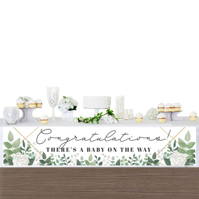 Boho Botanical Baby - Greenery Baby Shower Decorations Party Banner