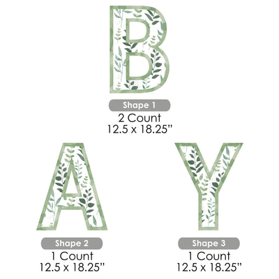 Boho Botanical Baby - Yard Sign Outdoor Lawn Decorations - Greenery Baby Shower Yard Signs - BABY