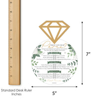 Boho Botanical Bride - 2-in-1 Greenery Bridal Shower and Wedding Party Cards - Activity Duo Games - Set of 20