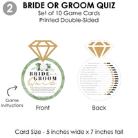 Boho Botanical Bride - 4 Greenery Bridal Shower Games - 10 Cards Each - Who Knows The Bride Best, Bride or Groom Quiz, What's in Your Purse and Love - Gamerific Bundle