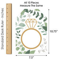 Boho Botanical Bride - Hanging Vertical Paper Door Banners - Greenery Bridal Shower and Wedding Party Wall Decoration Kit - Indoor Door Decor