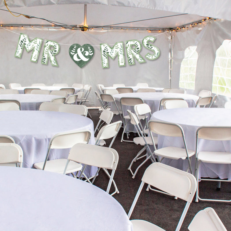 Boho Botanical Bride - Greenery Bridal Shower and Wedding Party Decorations - Mr and Mrs - Outdoor Letter Banner