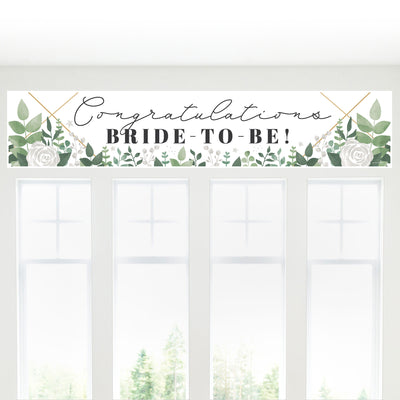 Boho Botanical Bride - Greenery Bridal Shower and Wedding Party Decorations Party Banner