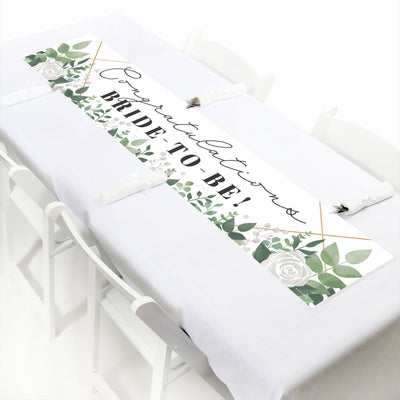 Boho Botanical Bride - Greenery Bridal Shower and Wedding Party Decorations Party Banner