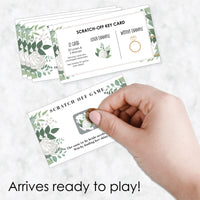 Boho Botanical Bride - Greenery Bridal Shower and Wedding Party Game Scratch Off Cards - 22 Count