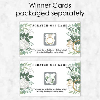 Boho Botanical Bride - Greenery Bridal Shower and Wedding Party Game Scratch Off Cards - 22 Count