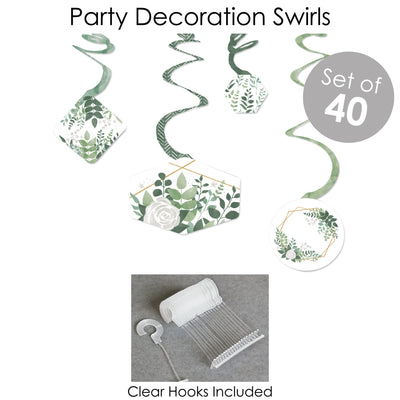 Boho Botanical - Greenery Party Supplies - Banner Decoration Kit - Fundle Bundle