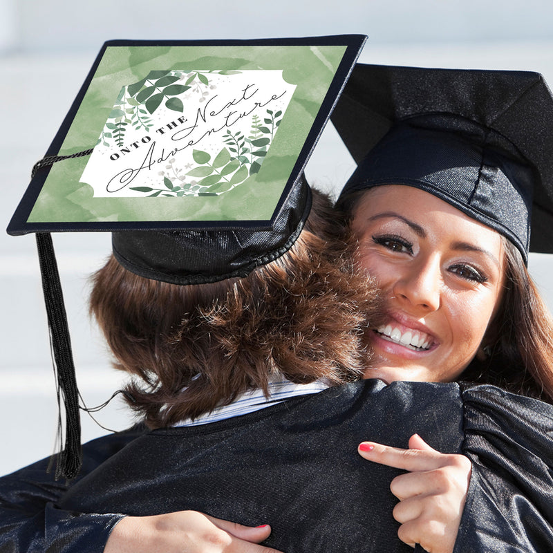 Boho Botanical Graduate - Greenery Graduation Cap Decorations Kit - Grad Cap Cover