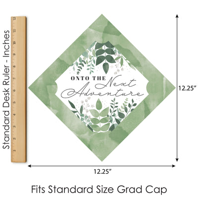 Boho Botanical Graduate - Greenery Graduation Cap Decorations Kit - Grad Cap Cover