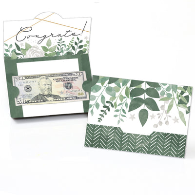 Boho Botanical - Greenery Party Money And Gift Card Holders - Set of 8