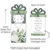 Boho Botanical - Greenery Party Money and Gift Card Sleeves - Nifty Gifty Card Holders - Set of 8