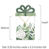 Boho Botanical - Greenery Party Money and Gift Card Sleeves - Nifty Gifty Card Holders - Set of 8