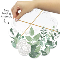 Boho Botanical - Greenery Party Round Table Decorations - Paper Chargers - Place Setting For 12