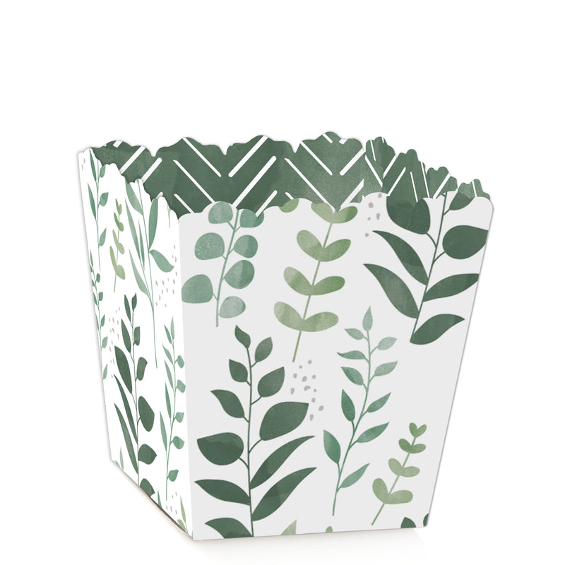 Boho Botanical - Party Mini Favor Boxes - Greenery Party Treat Candy Boxes - Set of 12