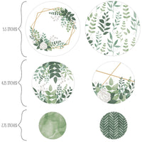 Boho Botanical - Greenery Party Giant Circle Confetti - Party Decorations - Large Confetti 27 Count
