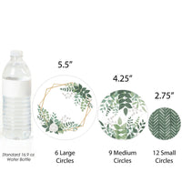 Boho Botanical - Greenery Party Giant Circle Confetti - Party Decorations - Large Confetti 27 Count