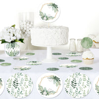 Boho Botanical - Greenery Party Giant Circle Confetti - Party Decorations - Large Confetti 27 Count