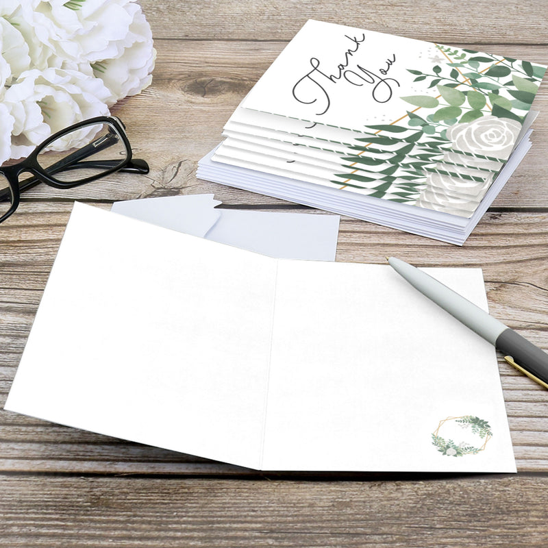 Boho Botanical - Greenery Party Thank You Cards (8 count)