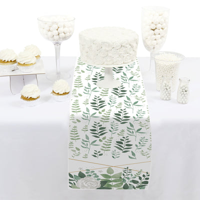 Boho Botanical - Petite Greenery Party Paper Table Runner - 12 x 60 inches