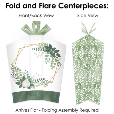 Boho Botanical - Greenery Party Decor and Confetti - Terrific Table Centerpiece Kit - Set of 30
