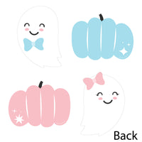 Boo-y or Ghoul - Ghost and Pumpkin Decorations DIY Halloween Gender Reveal Party Essentials - Set of 20