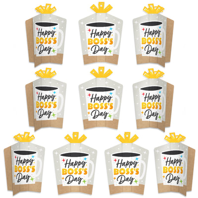 Happy Boss’s Day - Table Decorations - Best Boss Ever Fold and Flare Centerpieces - 10 Count