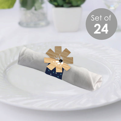 Strike Up the Fun - Bowling - Birthday Party or Baby Shower Paper Napkin Holder - Napkin Rings - Set of 24