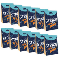 Strike Up the Fun - Bowling - Birthday or Baby Shower Gift Favor Bags - Party Goodie Boxes - Set of 12