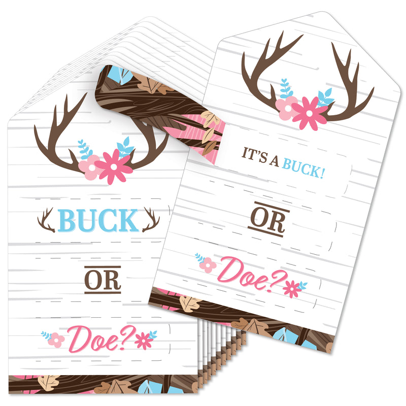 Boy Buck or Doe - Party Game Pickle Cards - Hunting Gender Reveal Pull Tabs - Set of 12