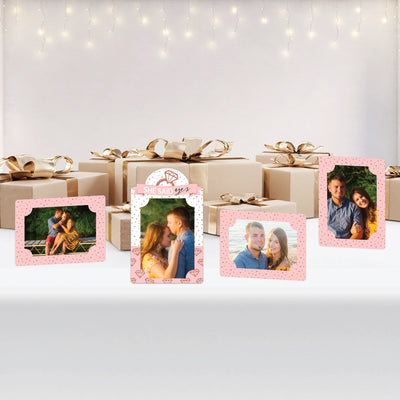 Bride Squad - Rose Gold Bridal Shower or Bachelorette Party 4x6 Picture Display - Paper Photo Frames - Set of 12