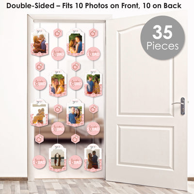 Bride Squad - Rose Gold Bridal Shower or Bachelorette Party DIY Backdrop Decor - Hanging Vertical Photo Garland - 35 Pieces