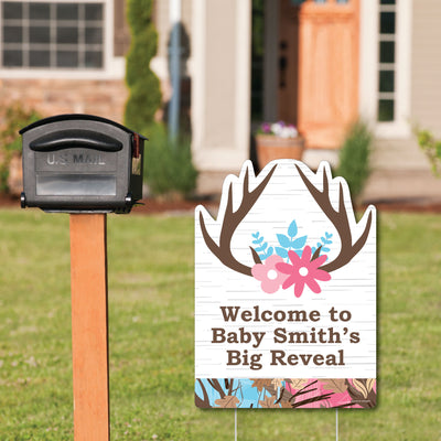 Buck or Doe - Party Decorations - Hunting Gender Reveal Party Personalized Welcome Yard Sign