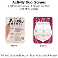 But First, Wine - 2-in-1 Wine Tasting Party Cards - Activity Duo Games - Set of 20