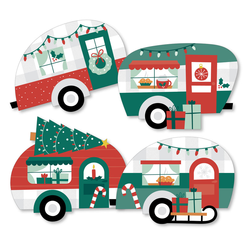 Camper Christmas - Decorations DIY Red and Green Holiday Party Essentials - Set of 20