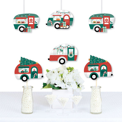 Camper Christmas - Decorations DIY Red and Green Holiday Party Essentials - Set of 20