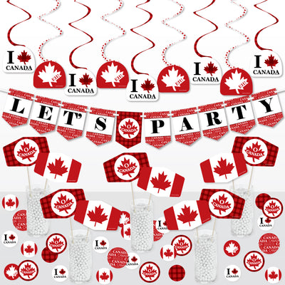 Canada Day - Canadian Party Supplies Decoration Kit - Decor Galore Party Pack - 51 Pieces