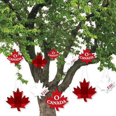 Hanging Canada Day - Outdoor Canadian Party Hanging Porch & Tree Yard Decorations - 10 Pieces