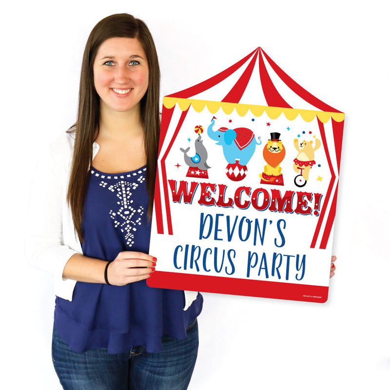 Carnival - Step Right Up Circus - Party Decorations - Carnival Themed Party Personalized Welcome Yard Sign