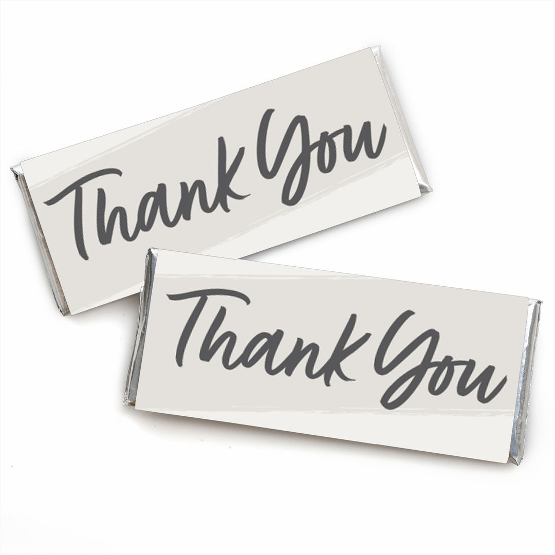 Champagne Elegantly Simple - Candy Bar Wrapper Guest Party Favors - Set of 24
