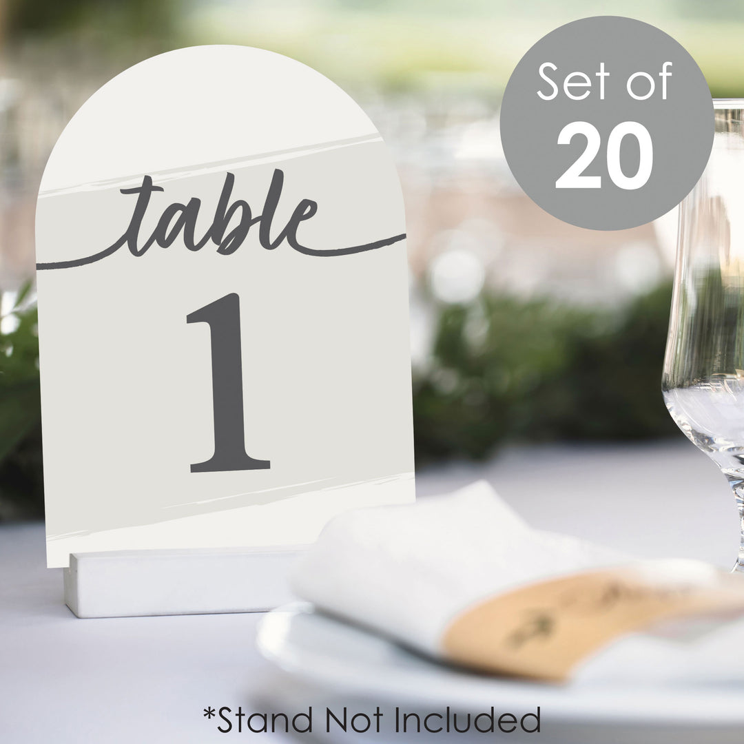 Elegantly Simple Table Numbers - 20 Ct