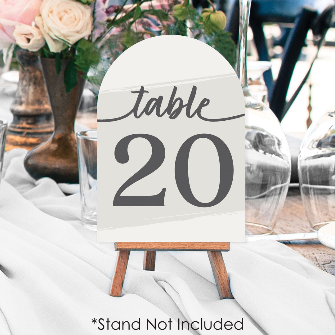 Elegantly Simple Table Numbers - 20 Ct